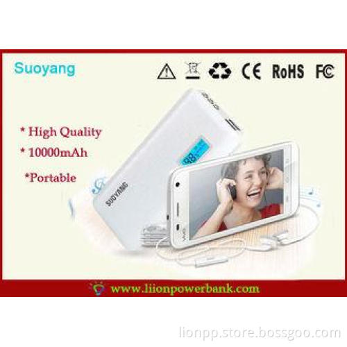 Large Capacity 10000mah Emergency Battery Charger aluminum